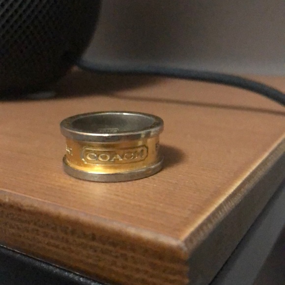Coach, gold ring, size 6 or 7 - Picture 2 of 5